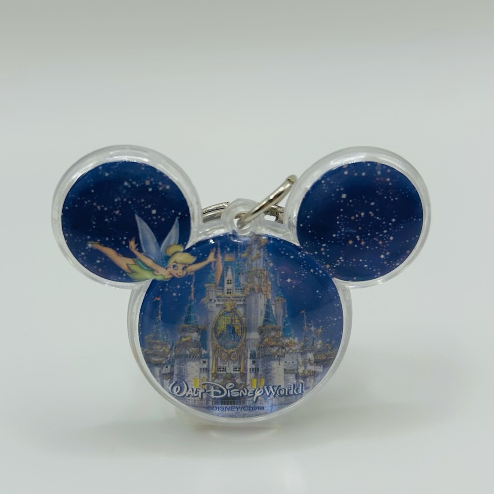 Disney Blue Mickey Mouse Keychain with Tinker Bell